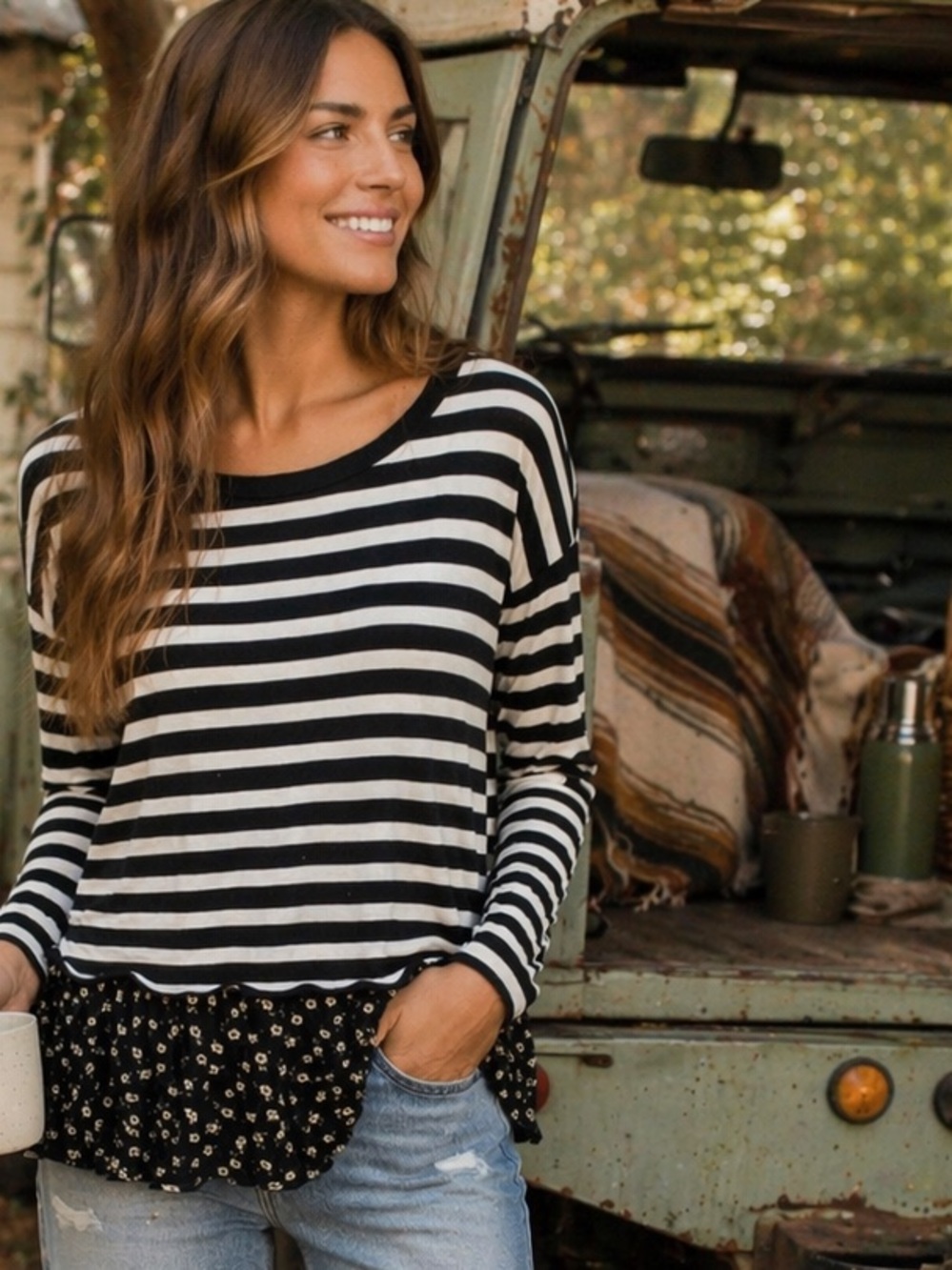 Free People Mixed Media Tunic